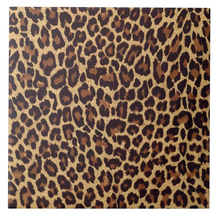 Leopard Print Ceramic Tile | Zazzle