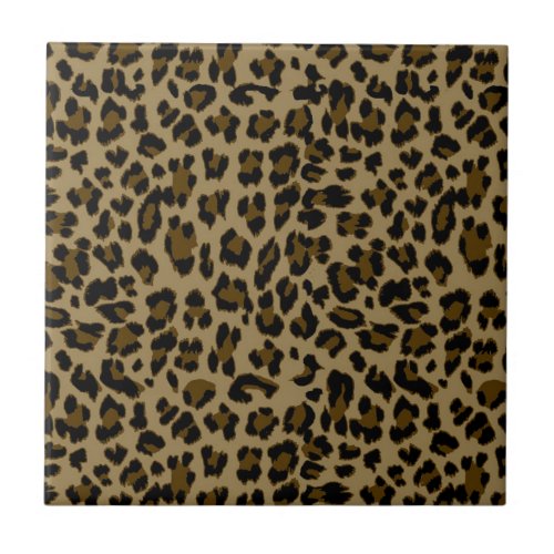 Leopard Print Ceramic Tile