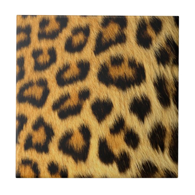 Leopard Print Ceramic Tile (Front)