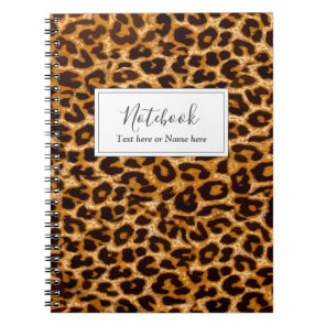 Leopard print cheetah animal print notebook