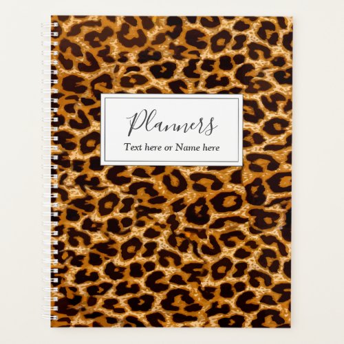 Leopard print cheetah animal print planner