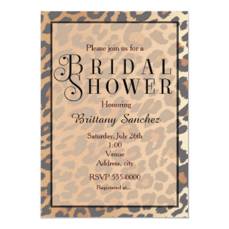 Cheetah Print Bridal Shower Invitations 7