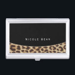 Leopard Print Cheetah Glamour Business Card Holder<br><div class="desc">Leopard Print Cheetah Glamour Business Card Holder. Customize with any text or leave it blank.</div>