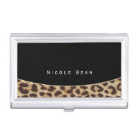 Leopard Print Cheetah Glamour Business Card Holder