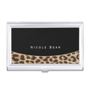 Leopard Print Cheetah Glamour Business Card Holder