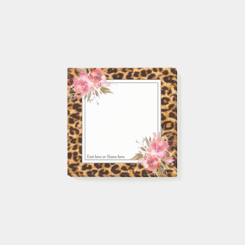 leopard print cheetah trendy floral sweet post_it notes