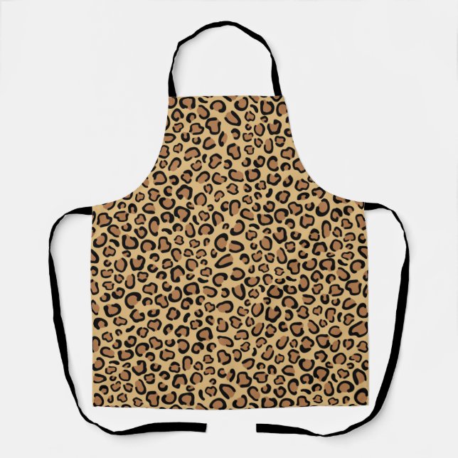 Leopard Print Chefs Apron (Front)