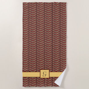 Leopard Print Chevron Beach Towel
