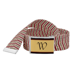 Leopard Print Chevron Casual Belt