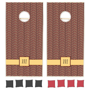 Leopard Print Chevron Cornhole Set