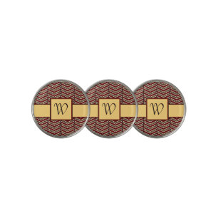Leopard Print Chevron Golf Ball Marker