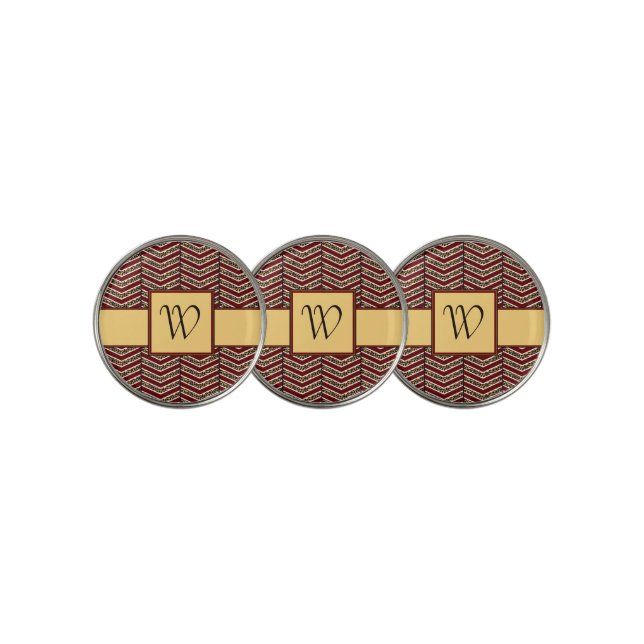 Leopard Print Chevron Golf Ball Marker (3 Up)