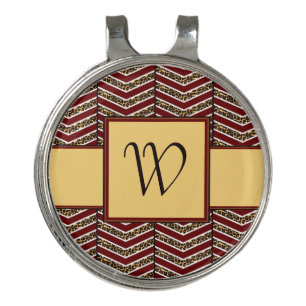 Leopard Print Chevron Golf Hat Clip