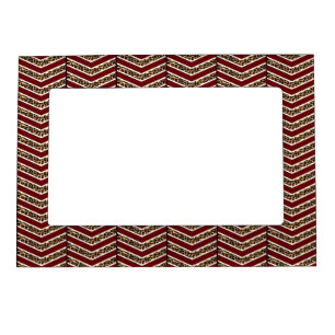 Leopard Print Chevron Magnetic Frame