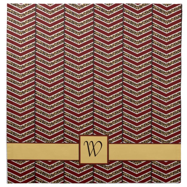 Leopard Print Chevron Napkin (Front)