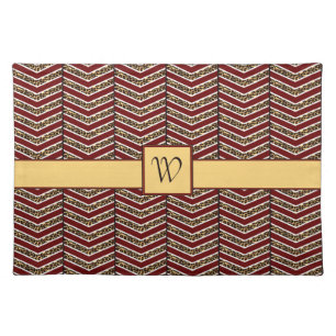 Leopard Print Chevron Place Mat