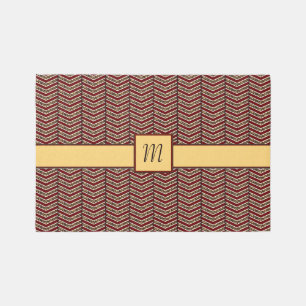Leopard Print Chevron Rug