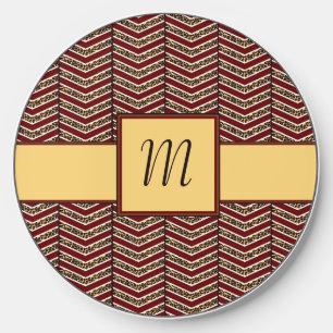 Leopard Print Chevron Wireless Charger
