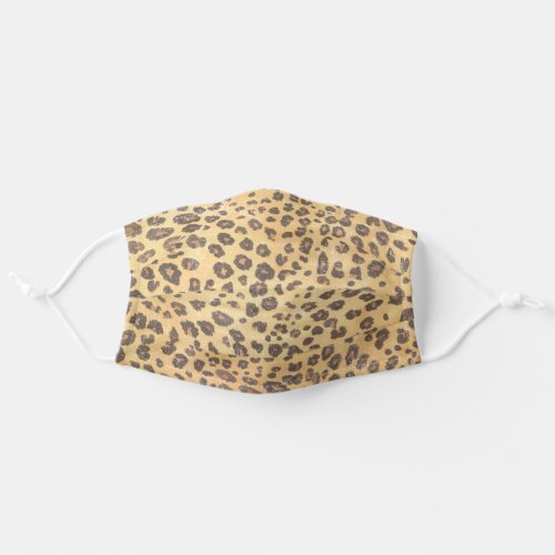 Leopard Print Chic Brown Animal Pattern Adult Cloth Face Mask