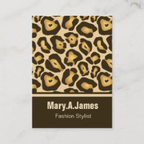 leopard print chic business cards