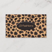 leopard print chic business cards