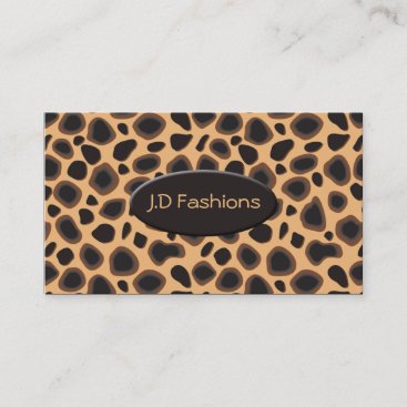 leopard print chic business cards