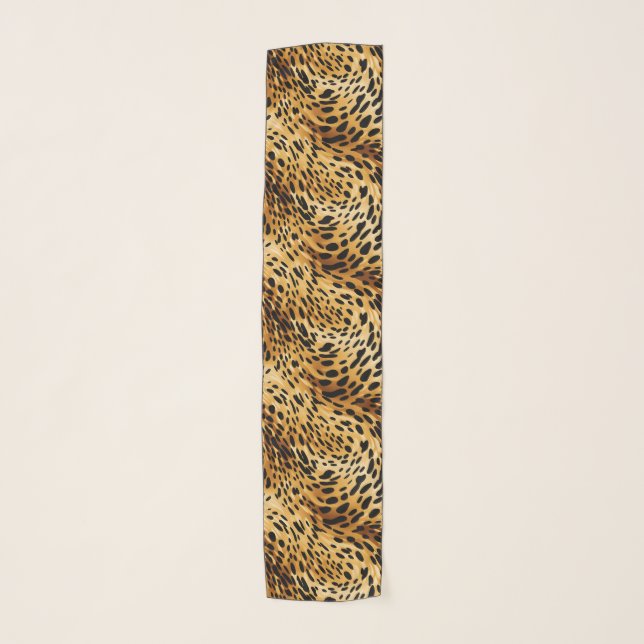 Leopard Print Chiffon Scarf (Front)