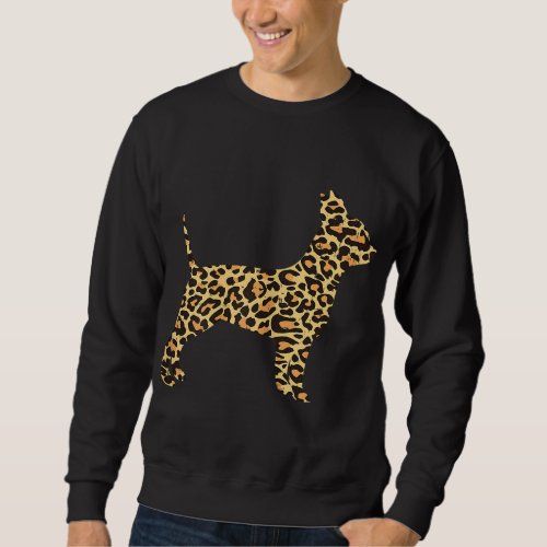 Leopard Print Chihuahua Chiwawa Dog Lover Owner Wo Sweatshirt