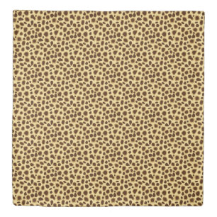 Leopard Print, Chocolate Brown and Camel Tan Duvet Cover