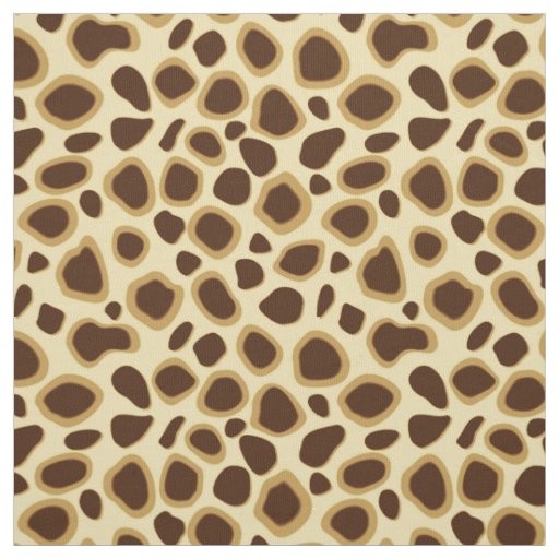 Leopard Print - Chocolate Brown and Camel Tan Fabric