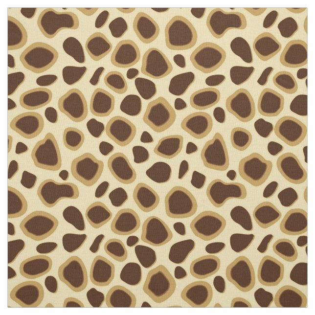 Leopard Print - Chocolate Brown and Camel Tan Fabric (Swatch)
