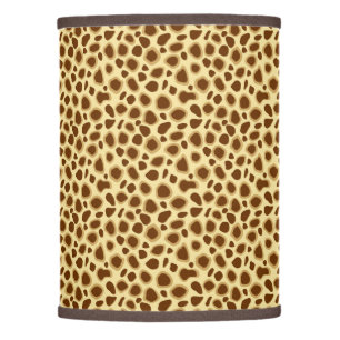 Leopard Print - Chocolate Brown and Camel Tan Lamp Shade