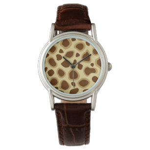 Leopard Print - Chocolate Brown and Camel Tan Watch