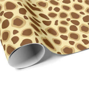 Leopard Print - Chocolate Brown and Camel Tan Wrapping Paper