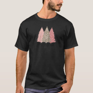 Leopard print Christmas trees saying Merry and Bri T-Shirt