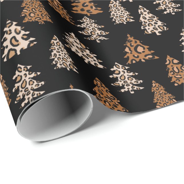 Leopard Print Christmas wrapping paper (Roll Corner)
