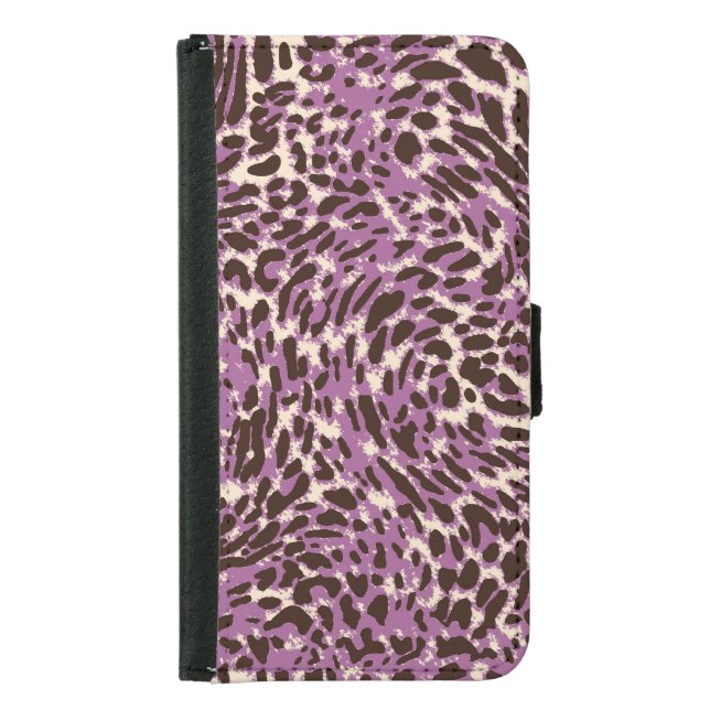 Leopard Print, Classic Animal Pattern. Samsung Galaxy Wallet Case (Front)