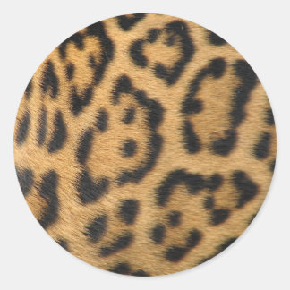 Leopard Print Classic Round Sticker