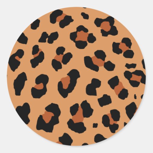 Leopard Print Classic Round Sticker | Zazzle