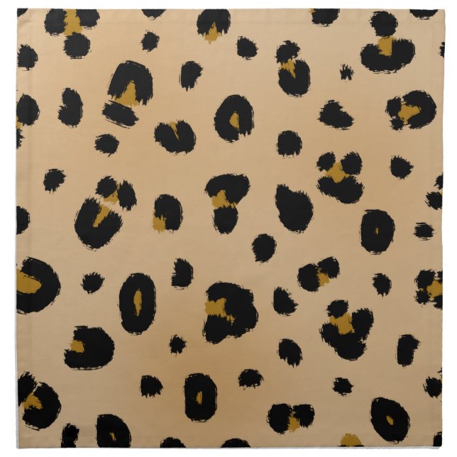 Leopard Print Cloth Dinner Napkins - Set Of 4 (Front)