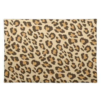 Leopard Print Cloth Placemat by imaginarystory at Zazzle