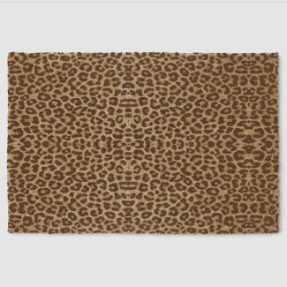 Leopard Print Coir Mat