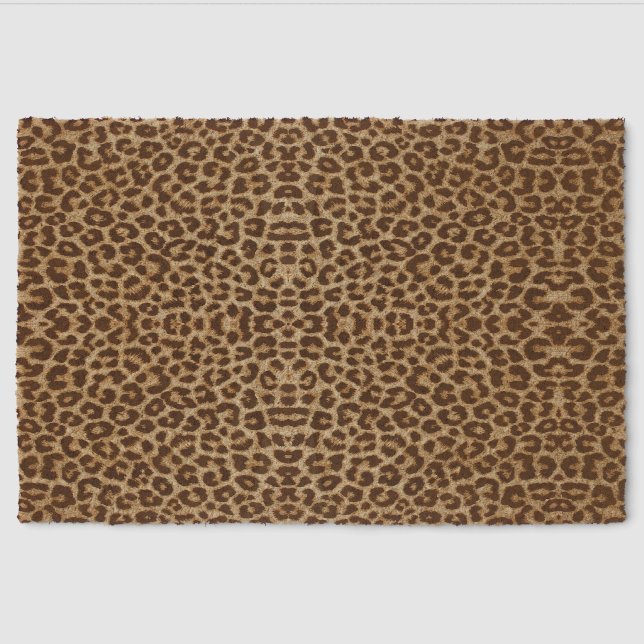 Leopard Print Coir Mat (Front)