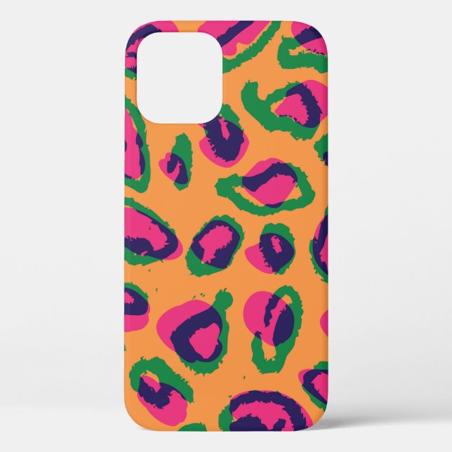 Leopard Print, Colorful Animal Pattern. Case-Mate iPhone Case (Back)