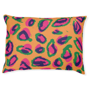 Leopard Print, Colorful Animal Pattern. Pet Bed
