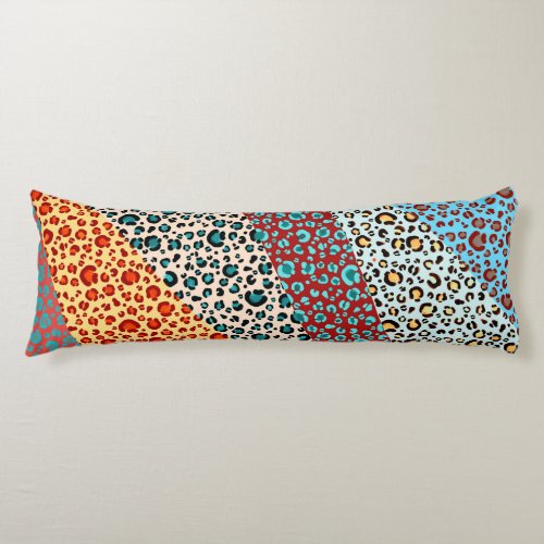 Leopard Print Colour Block Animal Pattern Body Pillow