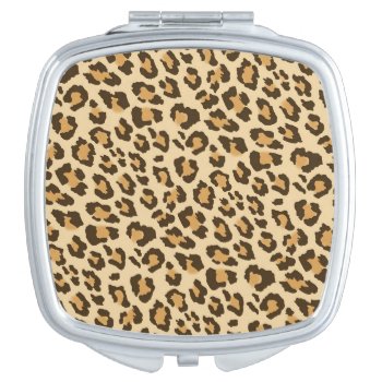 Leopard Print Compact Mirror by imaginarystory at Zazzle