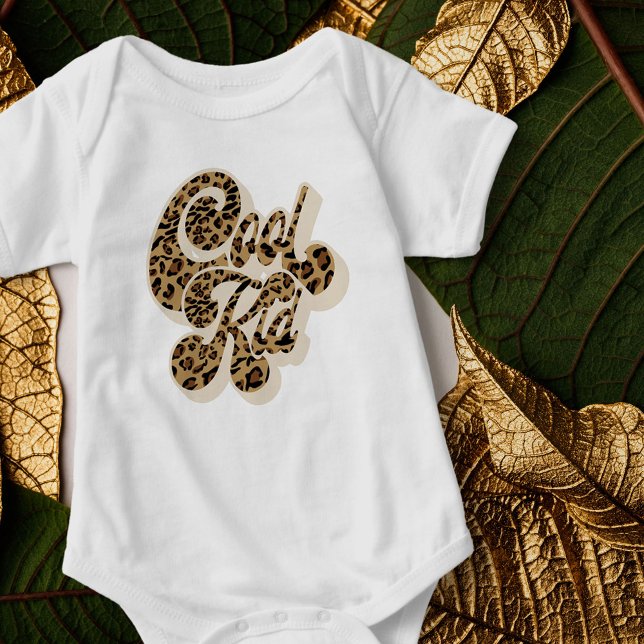 Leopard Print Cool Kid Matching Mommy and Me Baby Bodysuit (Creator Uploaded)