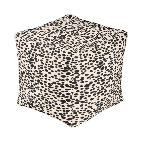 Leopard Print Cube Pouf