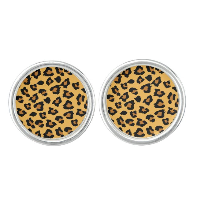 Leopard Print Cufflinks (Front)